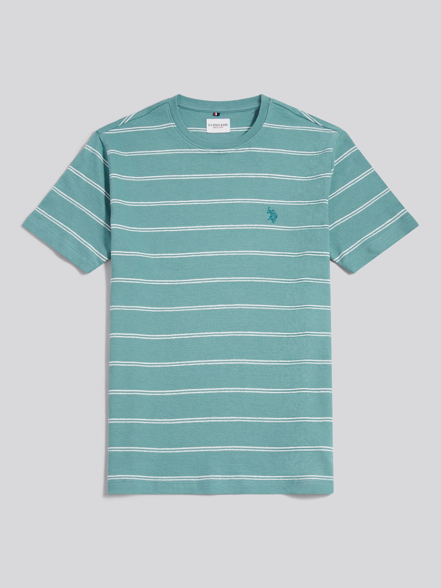 Mens Terry Stripe T-Shirt Arctic