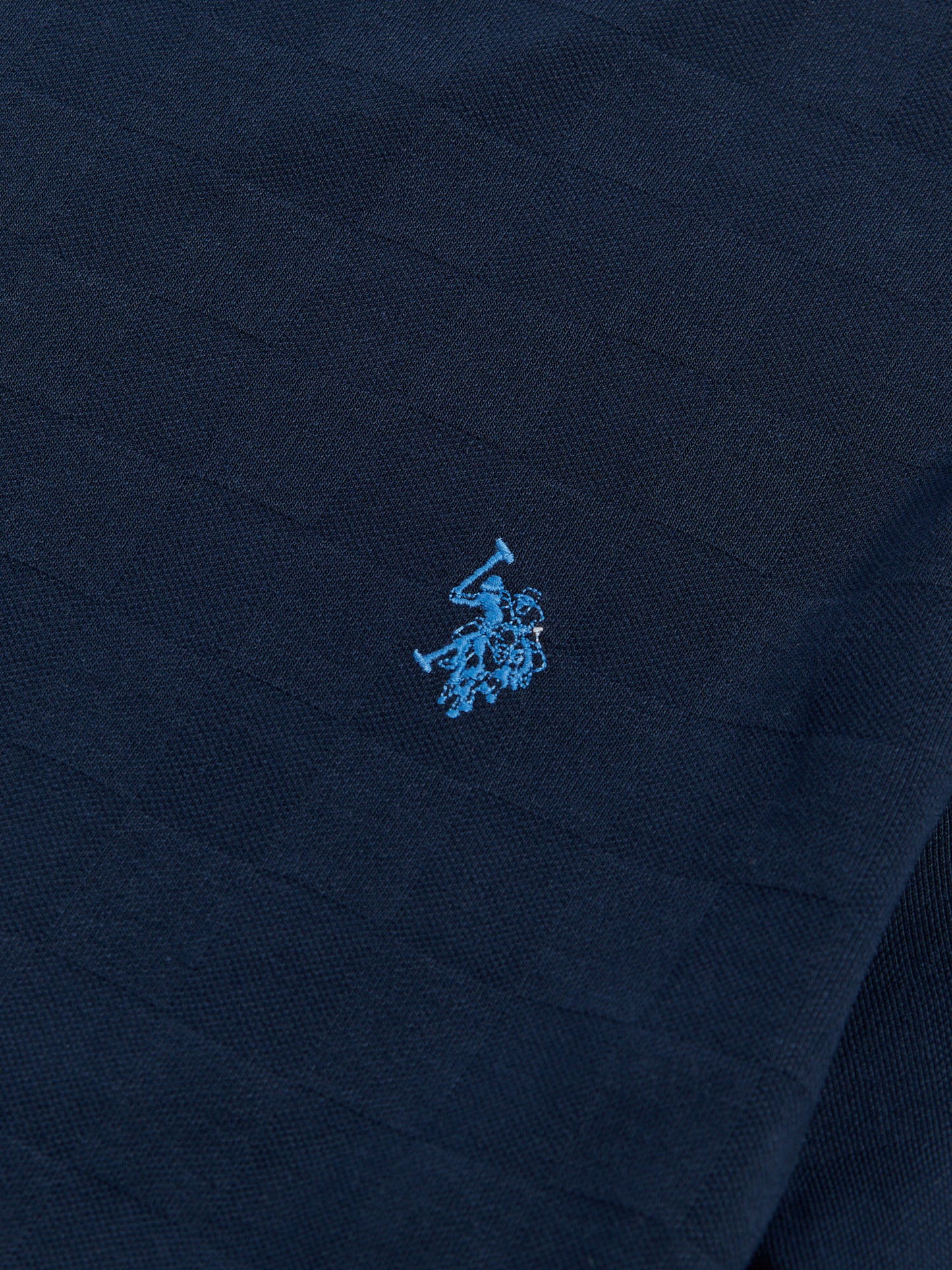 Mens Enlarged Square Texture T-Shirt Dark Sapphire Navy