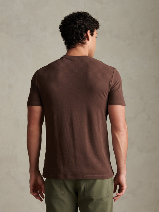 Mens Enlarged Square Texture T-Shirt Bracken