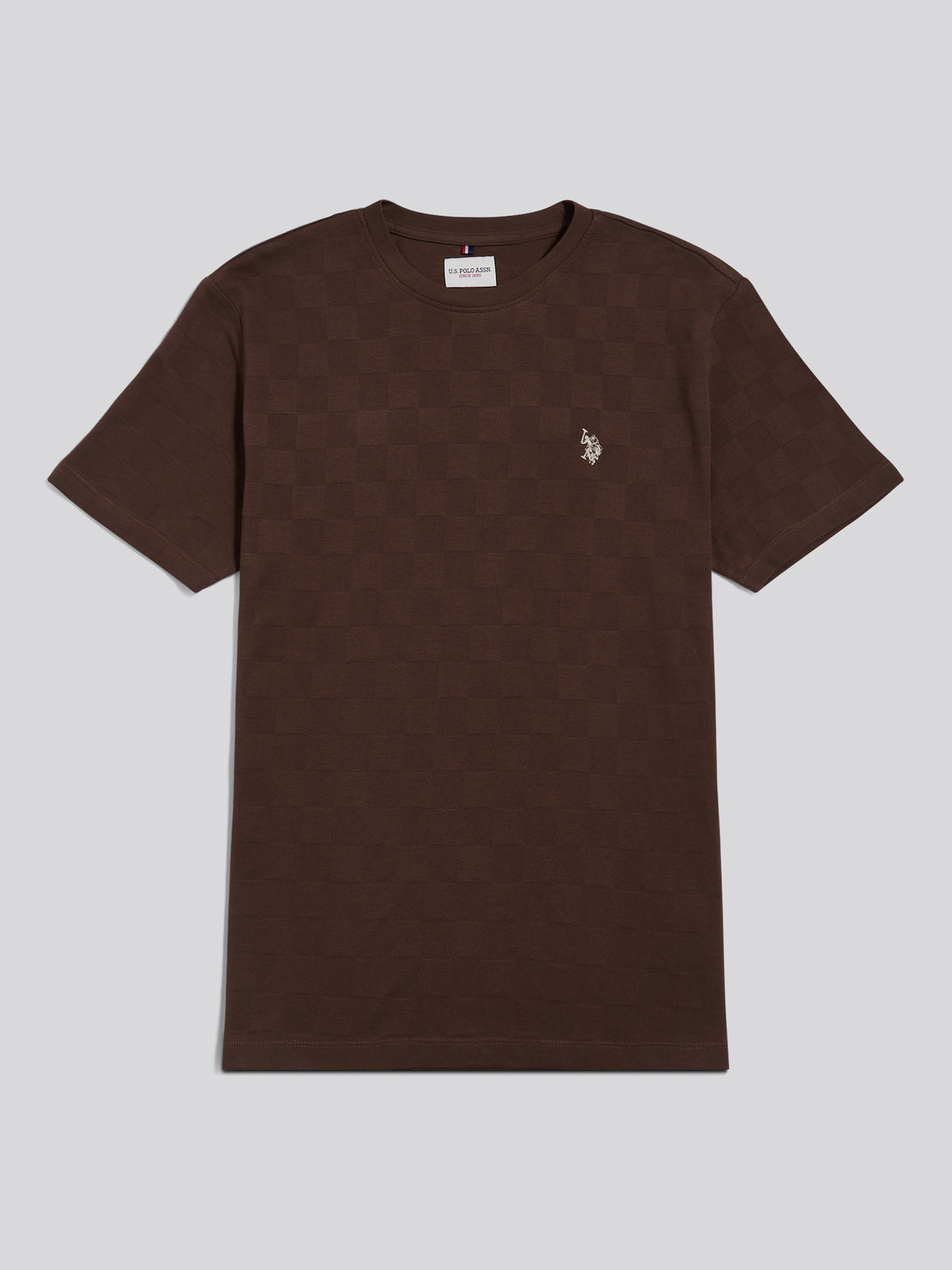 Mens Enlarged Square Texture T-Shirt Bracken