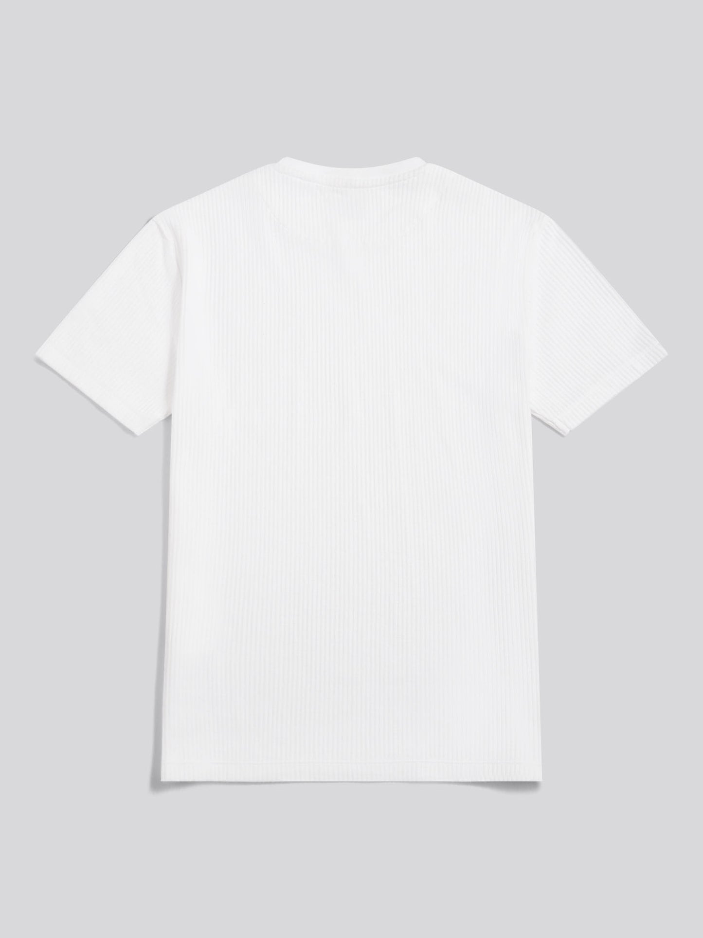 Mens Rib Texture T-Shirt Bright White