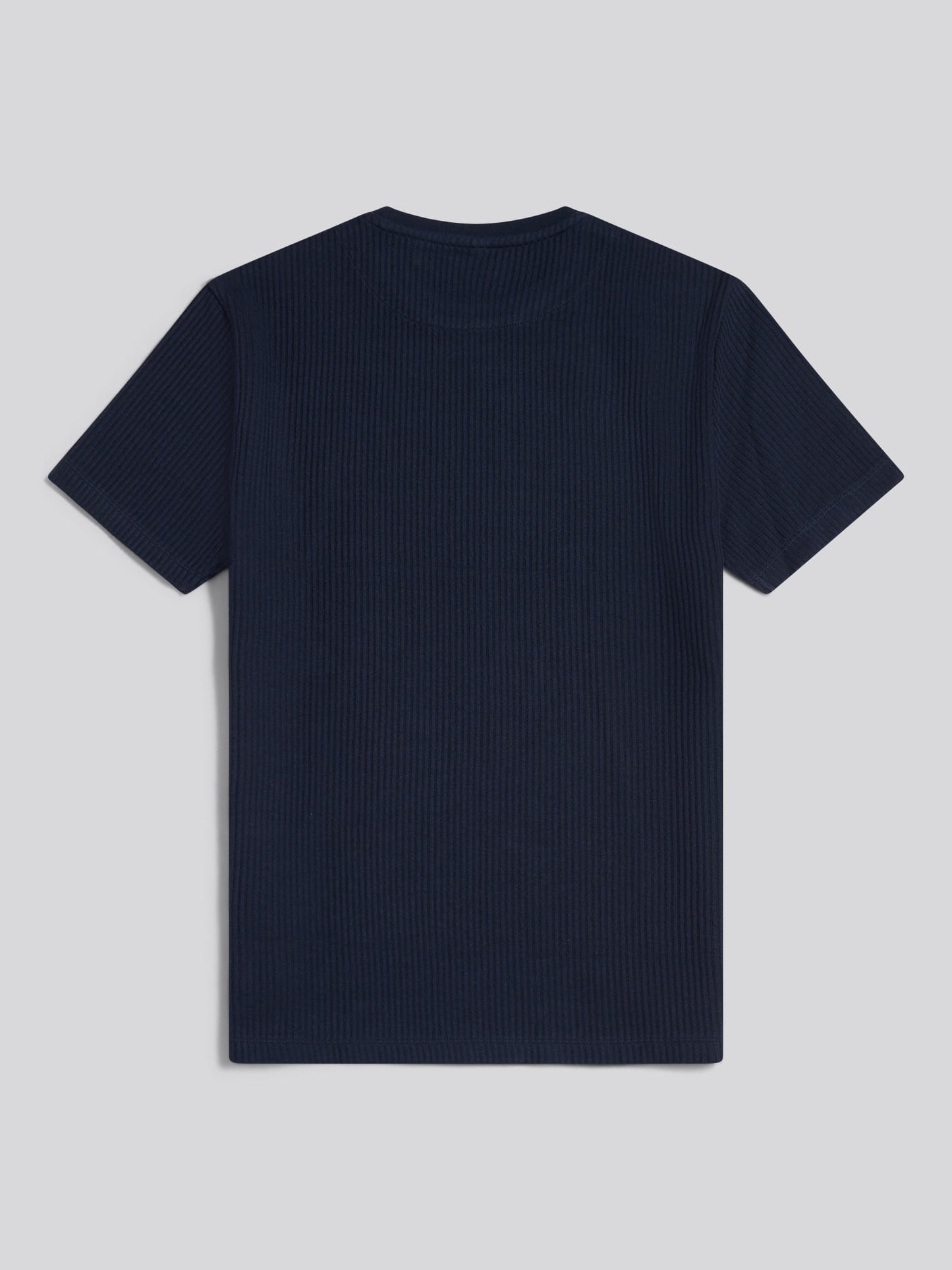 Mens Rib Texture T-Shirt Dark Sapphire Navy