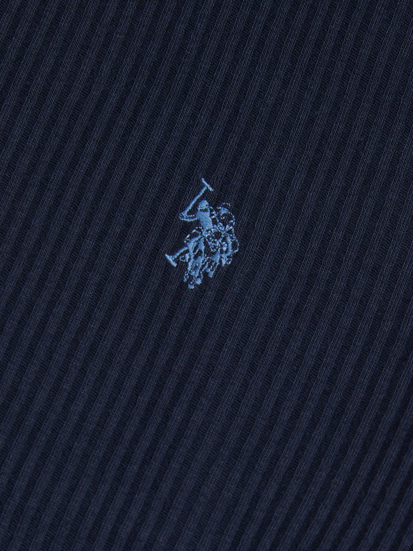 Mens Rib Texture T-Shirt Dark Sapphire Navy