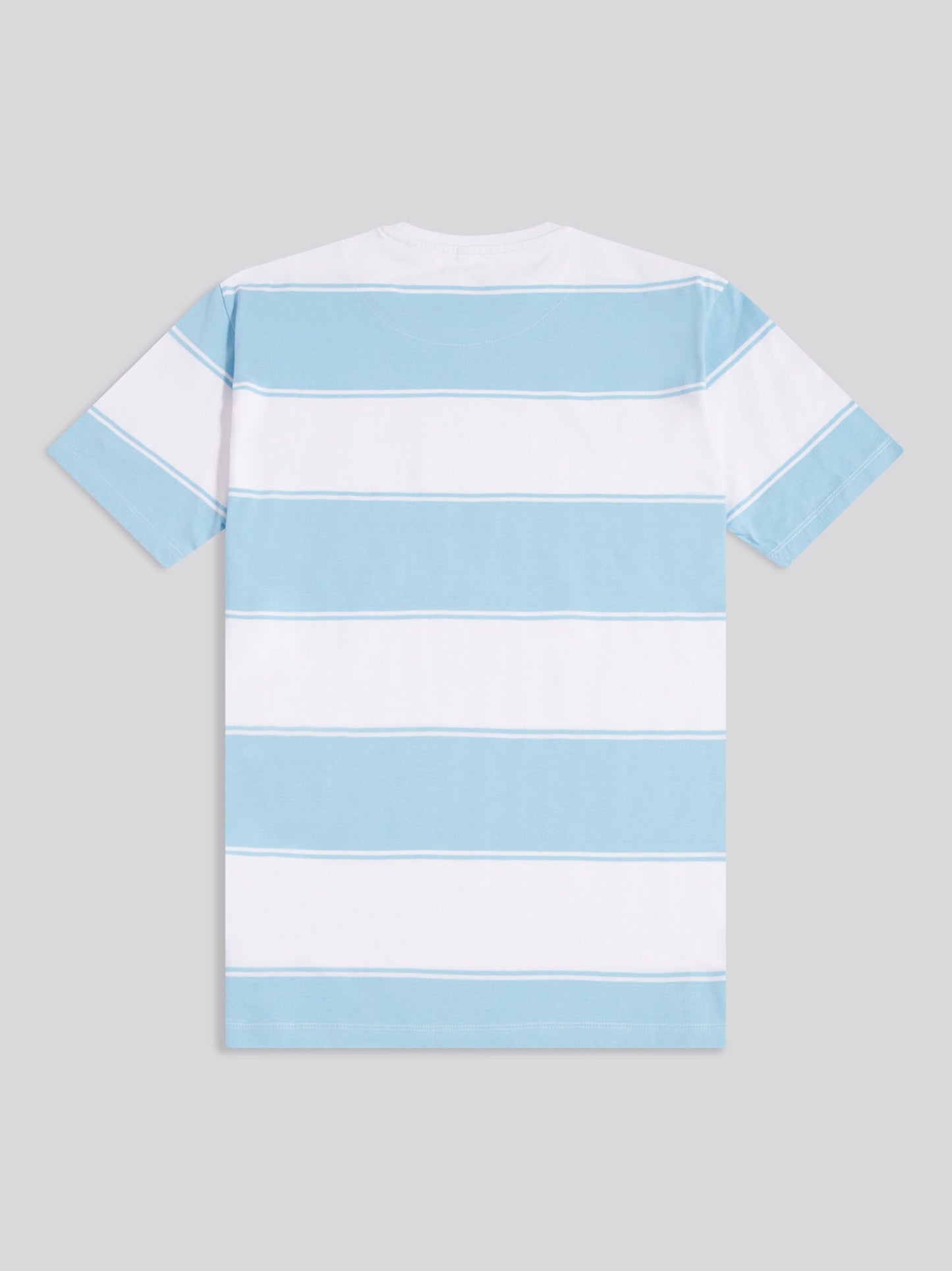 Mens Wide Stripe T-Shirt Air Blue