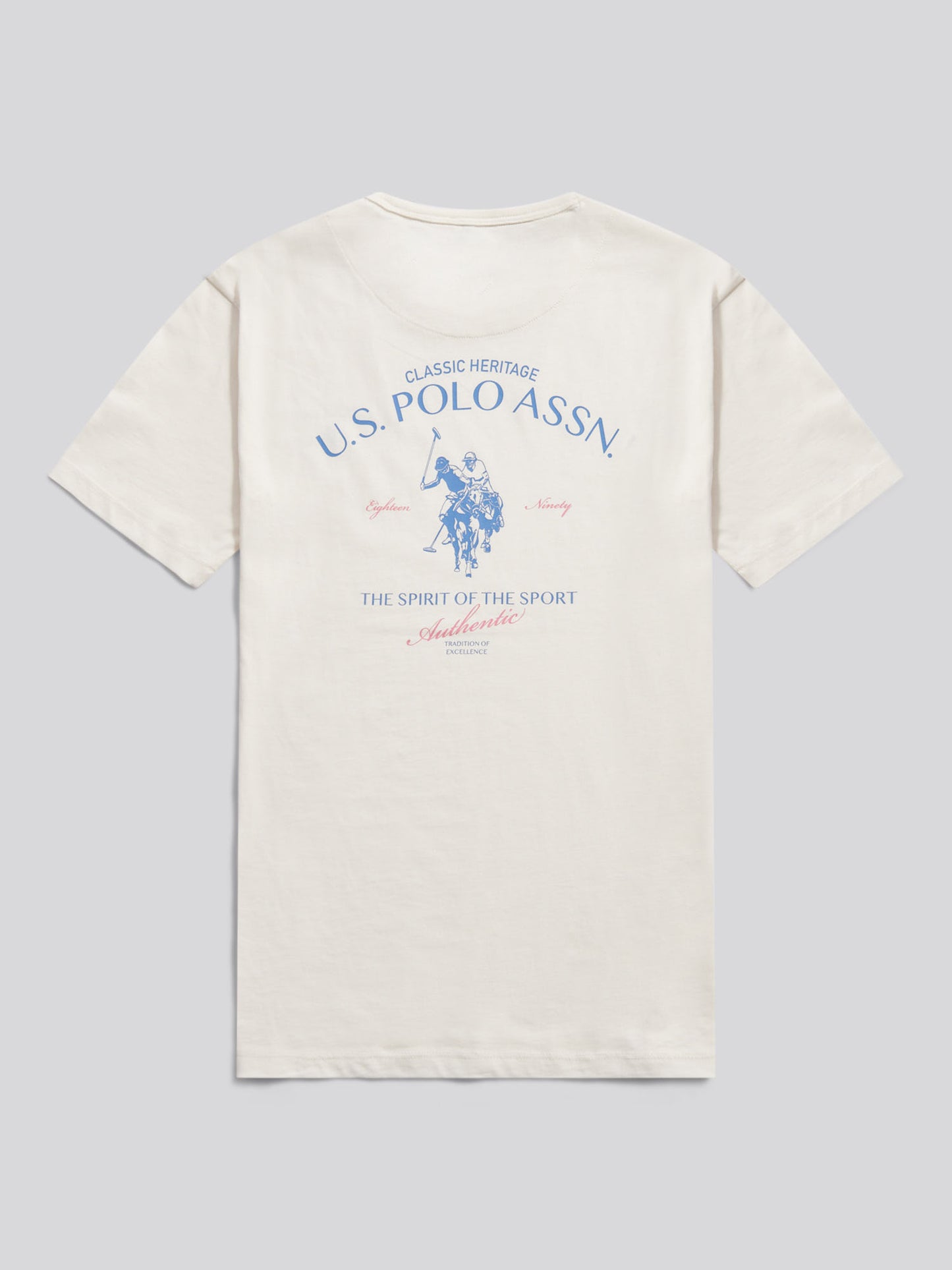 Mens Spirit Of Sport Back Graphic T-Shirt Whisper White