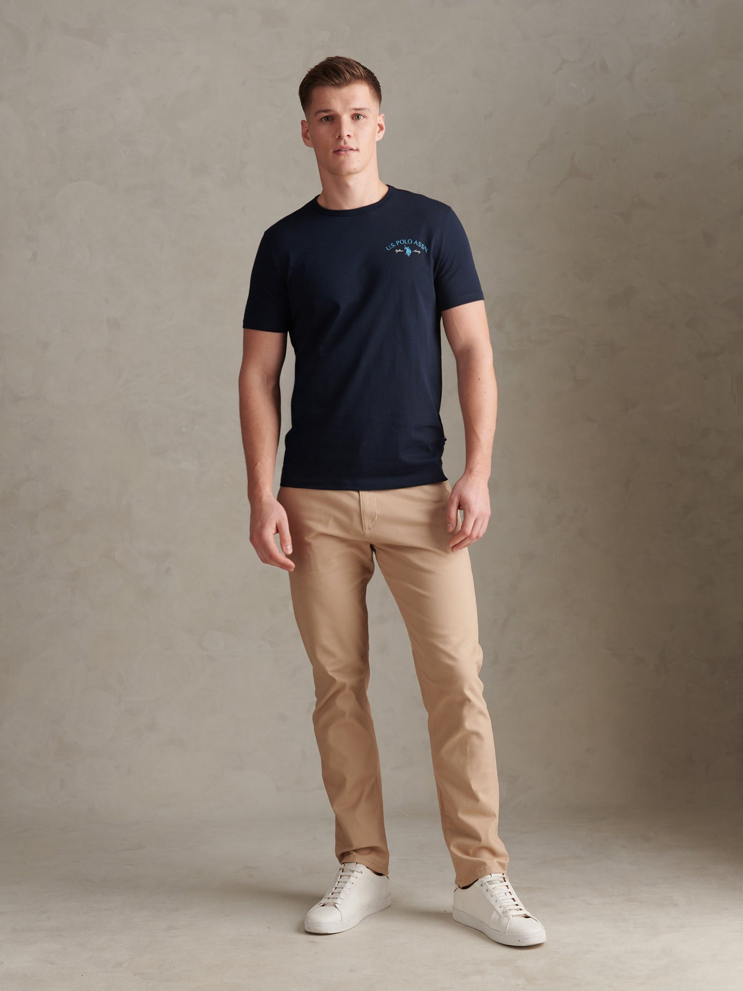 Mens Spirit Of Sport Back Graphic T-Shirt Dark Sapphire Navy