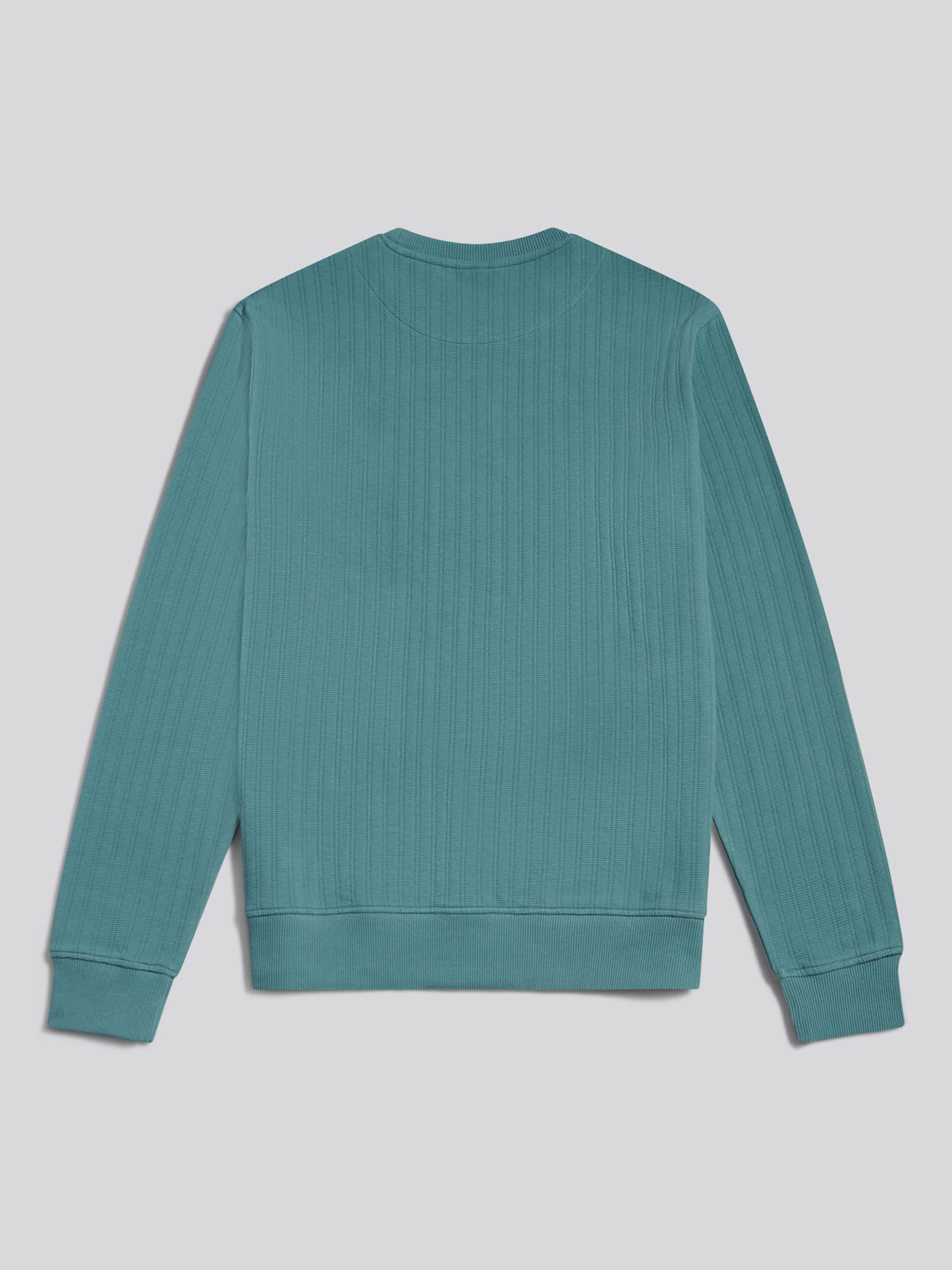 Mens Vertical Texture Double Horsemen Sweatshirt Arctic