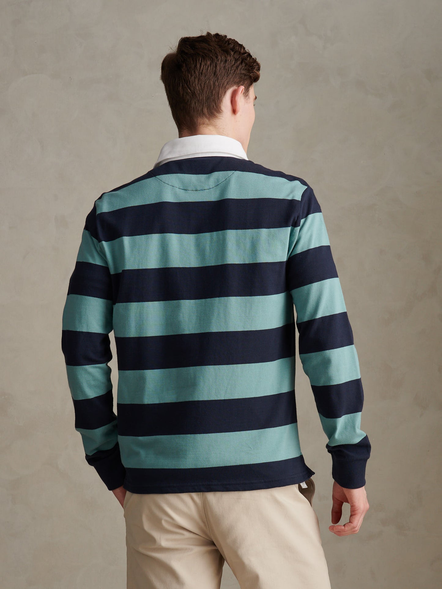 Mens Classic Stripe Rugby Shirt Arctic