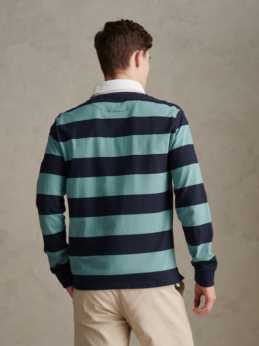 Mens Classic Stripe Rugby Shirt Arctic