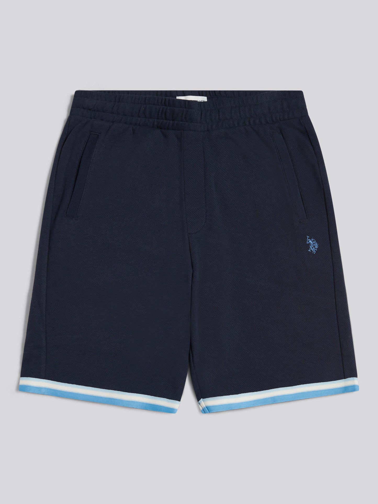 Mens Twill Taped Sweat Shorts Dark Sapphire Navy
