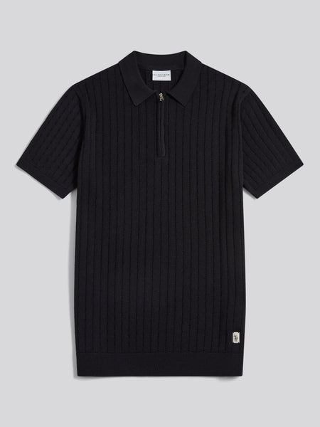 トップス BoTTT TTTMSW Bott 2023AW Zip Up Polo Mens Zip Knit Short Sleeve Polo Shirt Black – U.S. Polo Assn. UK