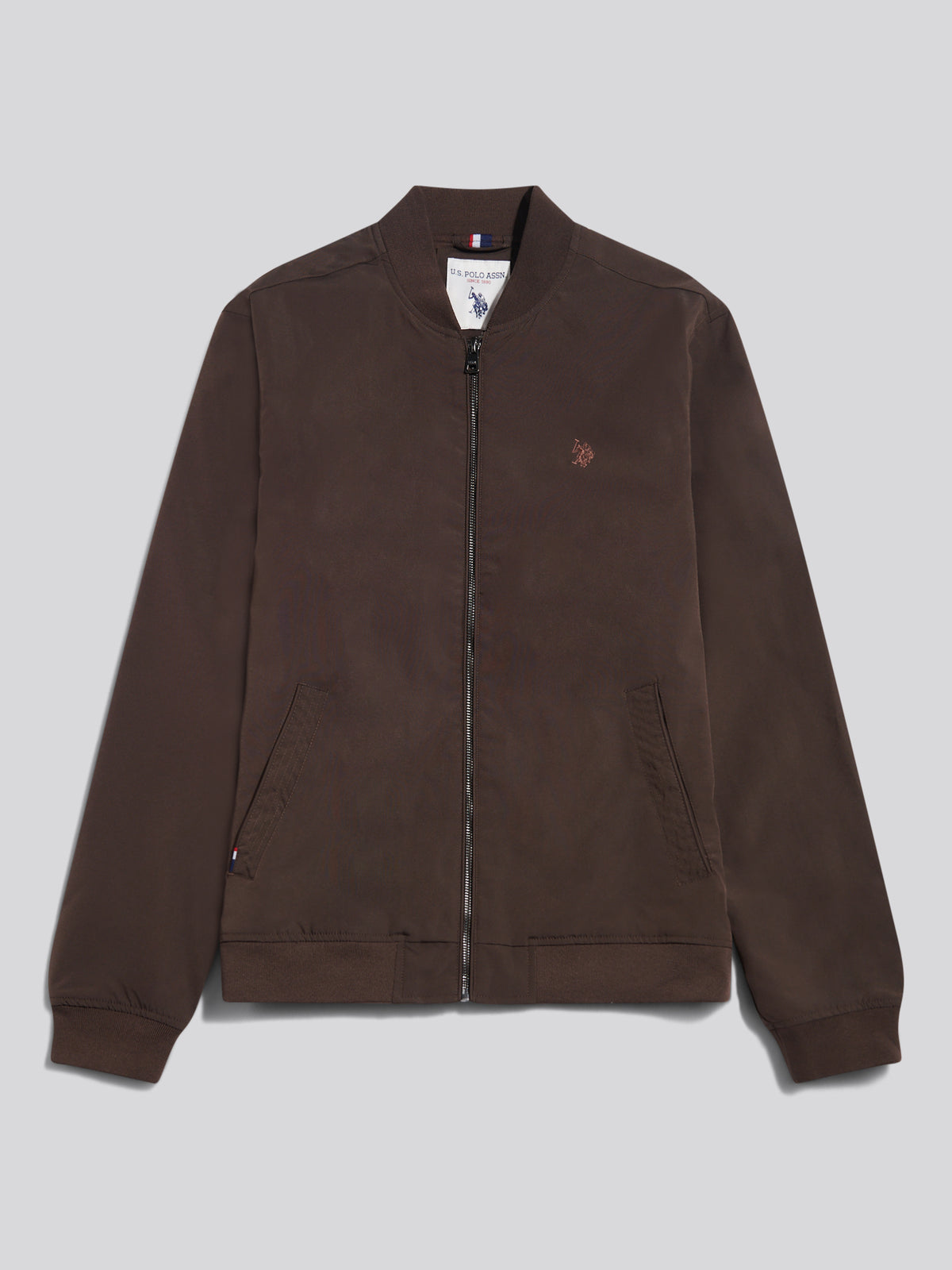 Mens Jersey Lined Smart Bomber Jacket Java
