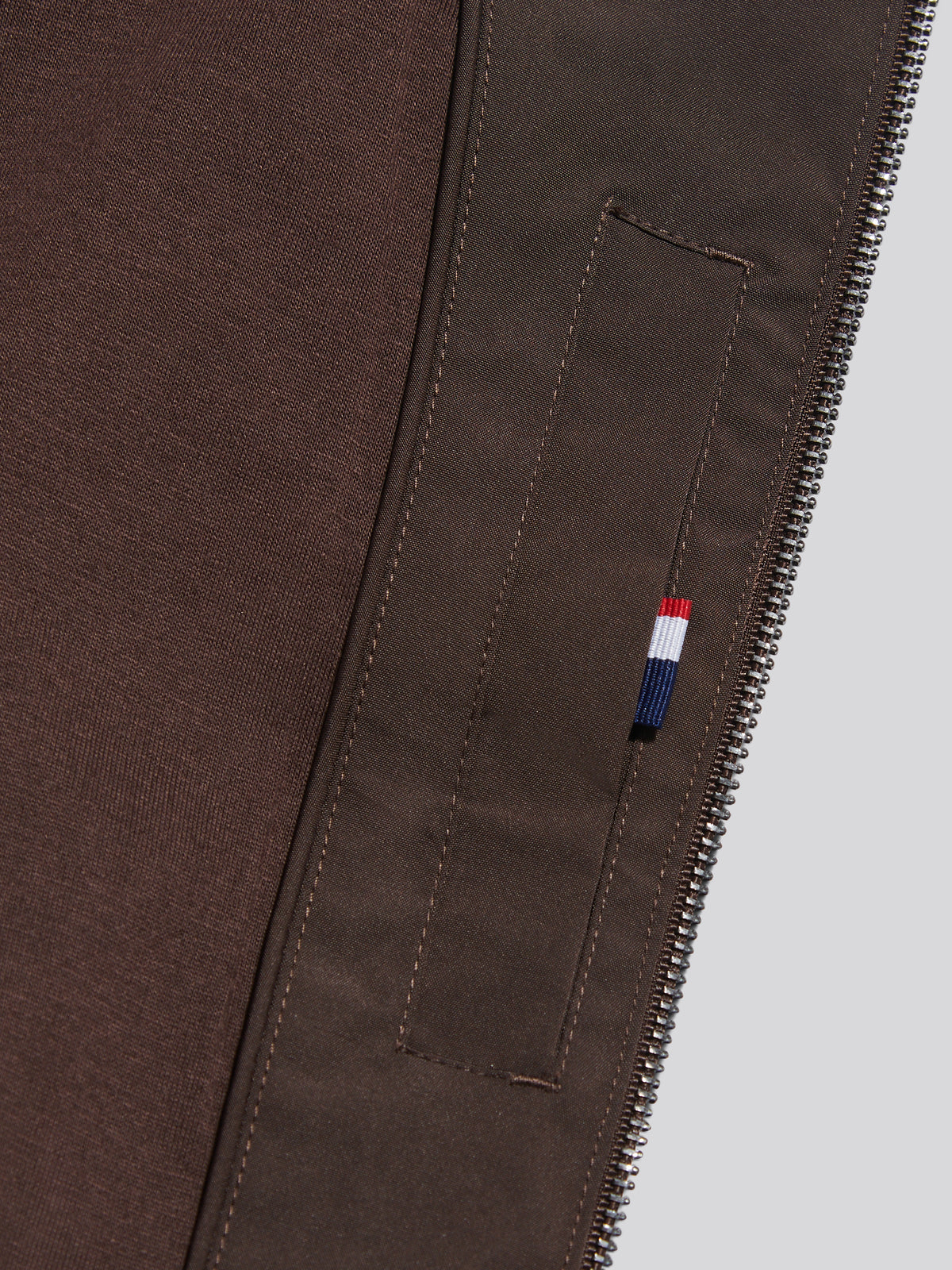 Mens Jersey Lined Smart Bomber Jacket Java