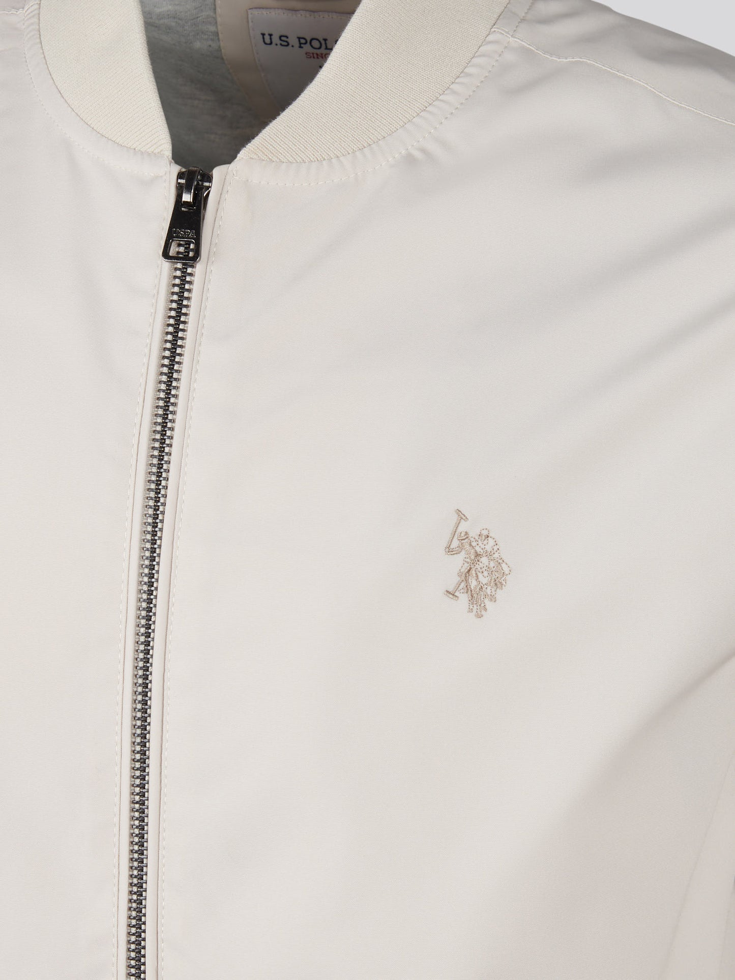 Mens Jersey Lined Smart Bomber Jacket Beige