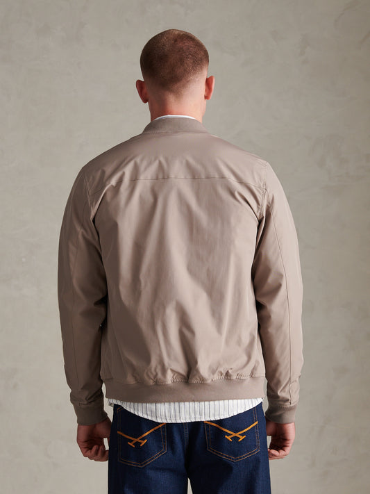 Mens Jersey Lined Smart Bomber Jacket Cinder