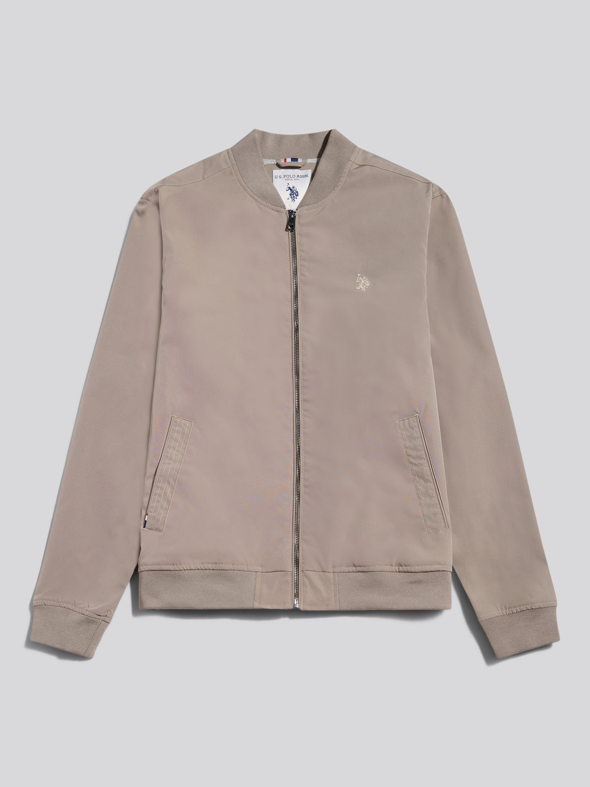 Mens Jersey Lined Smart Bomber Jacket Cinder