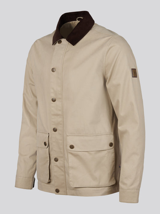 Mens Textured Collared Jacket Trench Coat