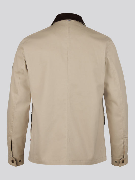 Mens Textured Collared Jacket Trench Coat