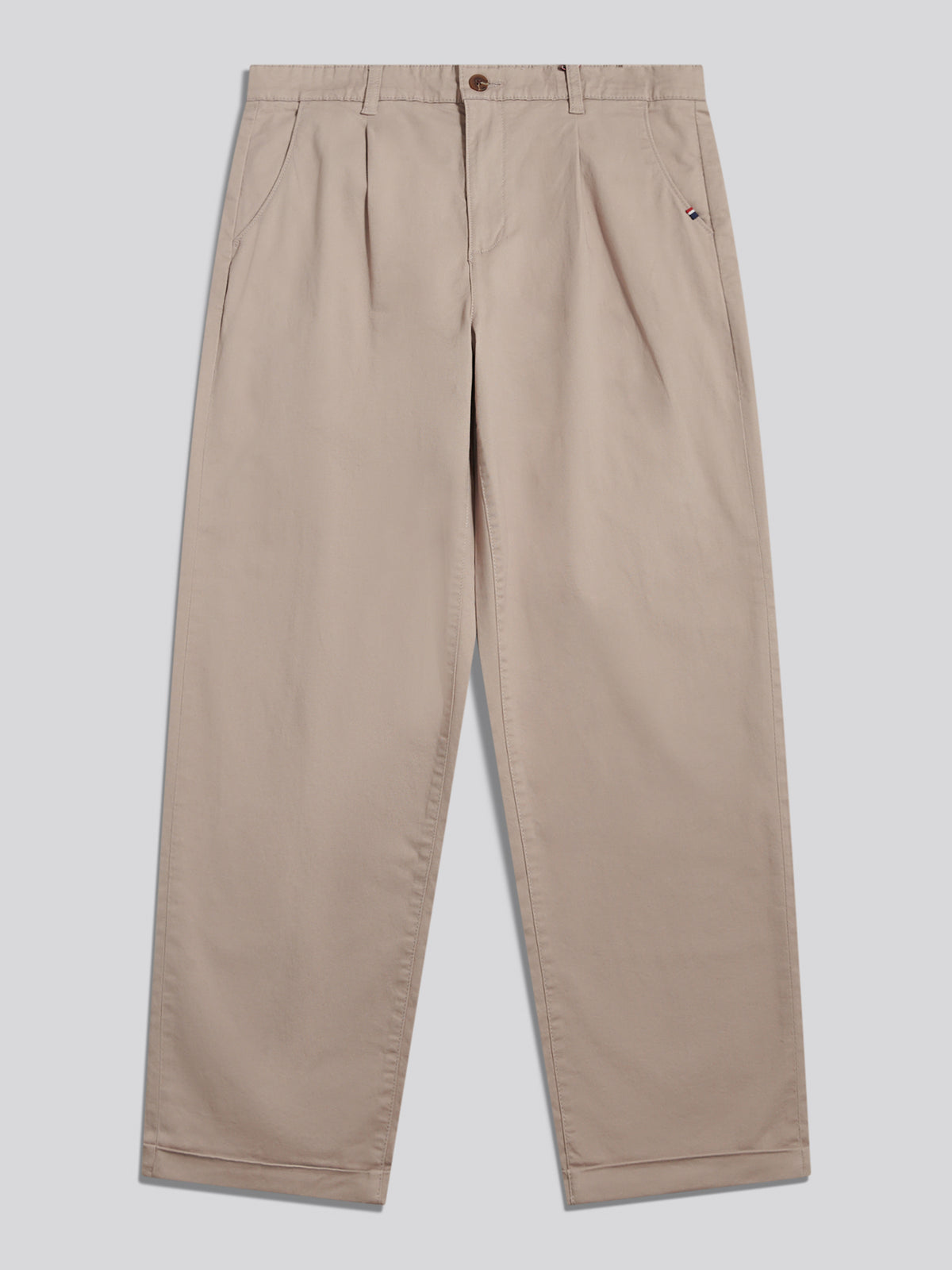 Mens Pleat Front Lightweight Chino Trousers Atmosphere