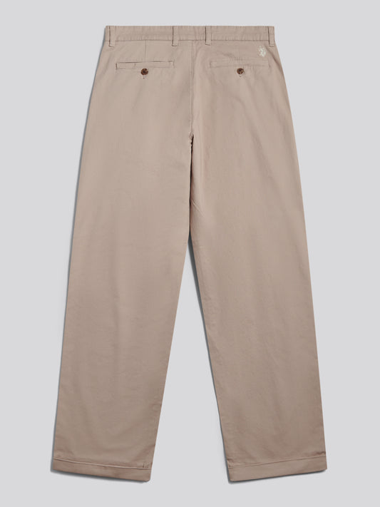 Mens Pleat Front Lightweight Chino Trousers Atmosphere