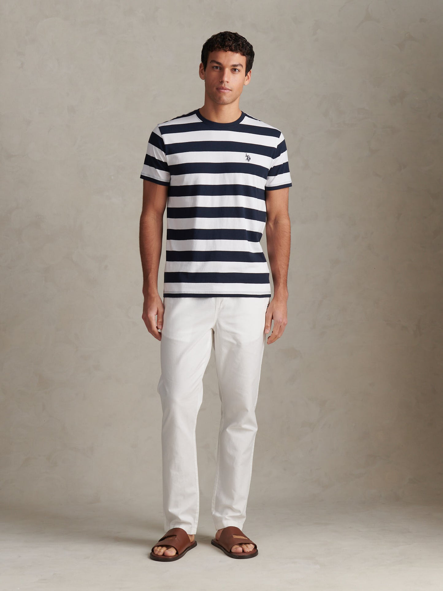 Linen Blend Drawstring Trouser Bright White