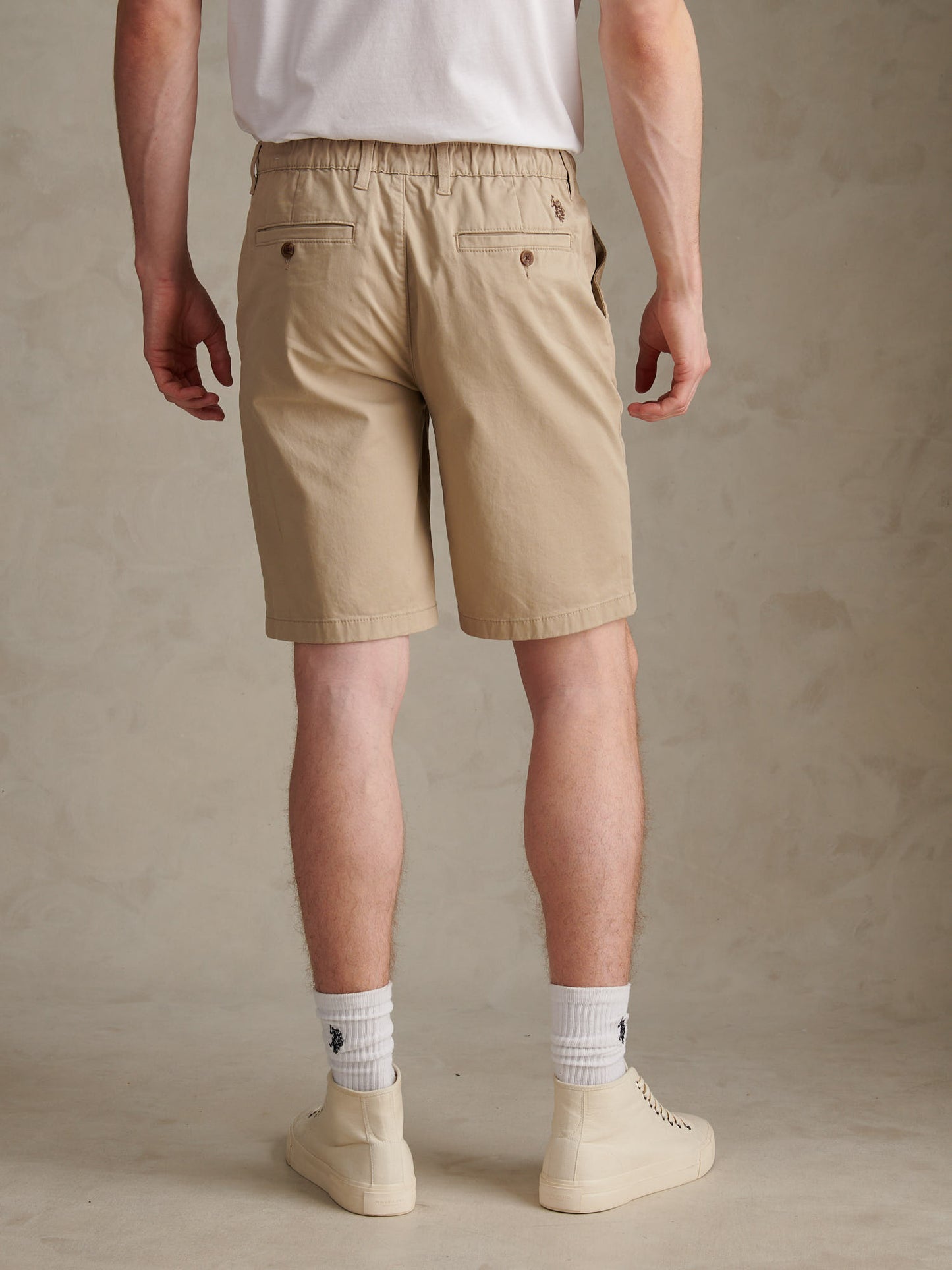 Mens Comfort Waist Classic Chino Shorts Trench Coat