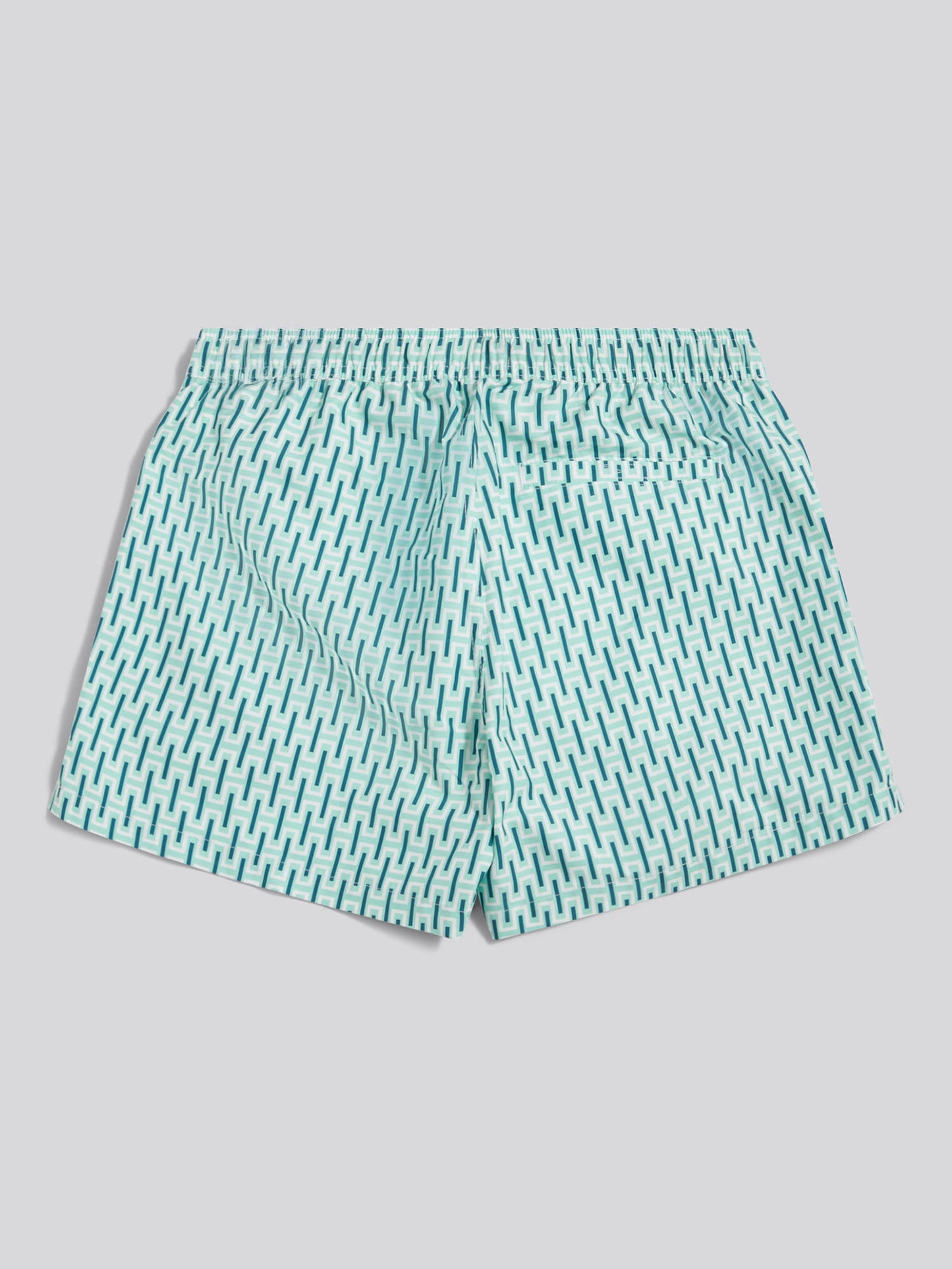 Mens Geo Print Swim Short Ice Green