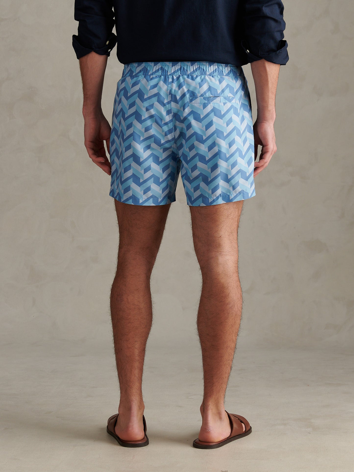 Mens Geo Tile Swim Shorts Riviera
