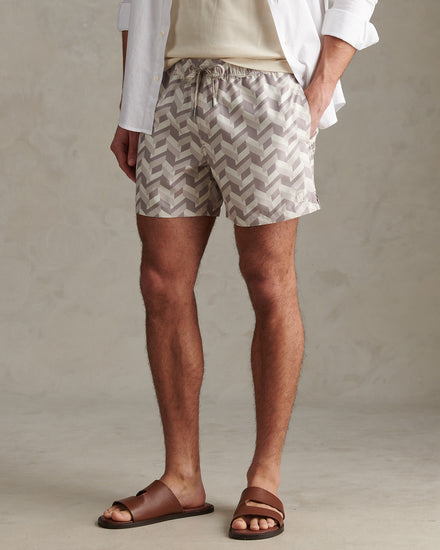 Mens Geo Tile Swim Shorts Atmosphere