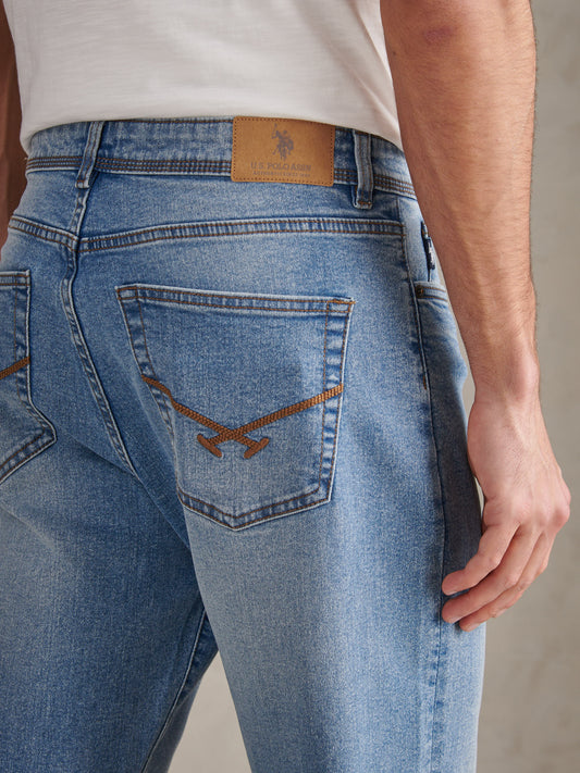 Mens Relaxed Fit Jean Blue Wash