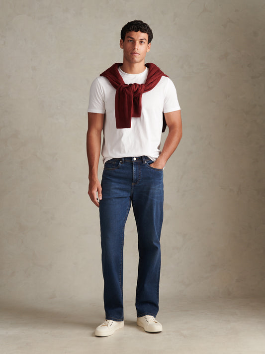 Mens Relaxed Fit Jean Royal Distress