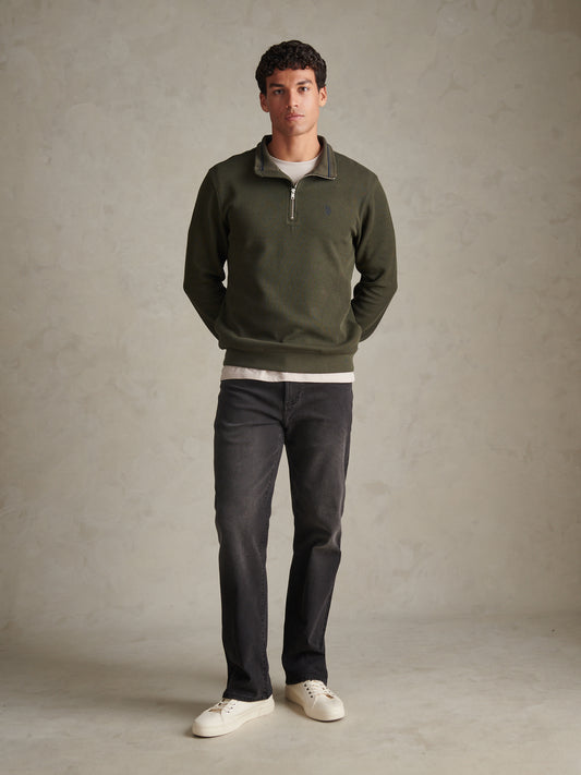 Mens Relaxed Fit Jean Distressed Black