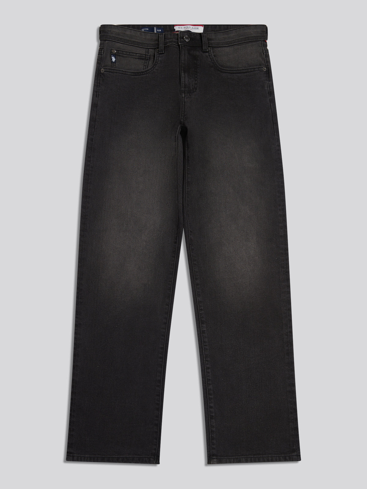 Mens Relaxed Fit Jean Distressed Black