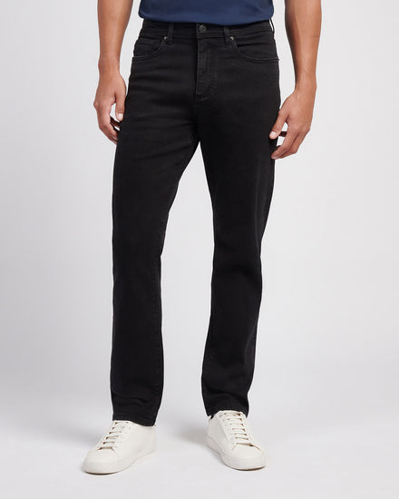 Mens Straight Fit Jean Black Wash
