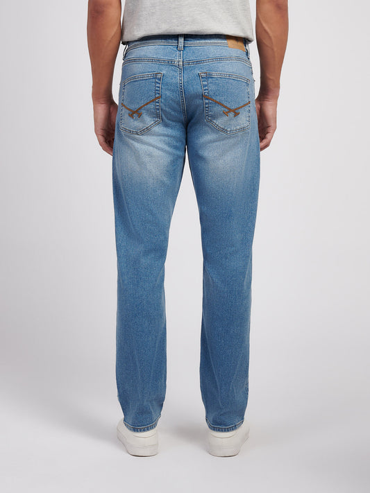 Mens Straight Fit Jean Blue Wash