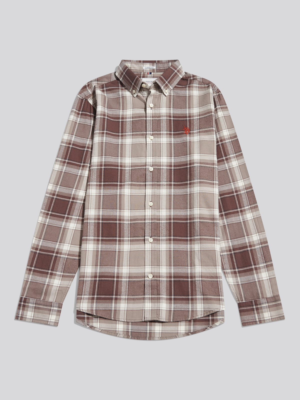 Mens Check Twill Button-Down Shirt Bracken