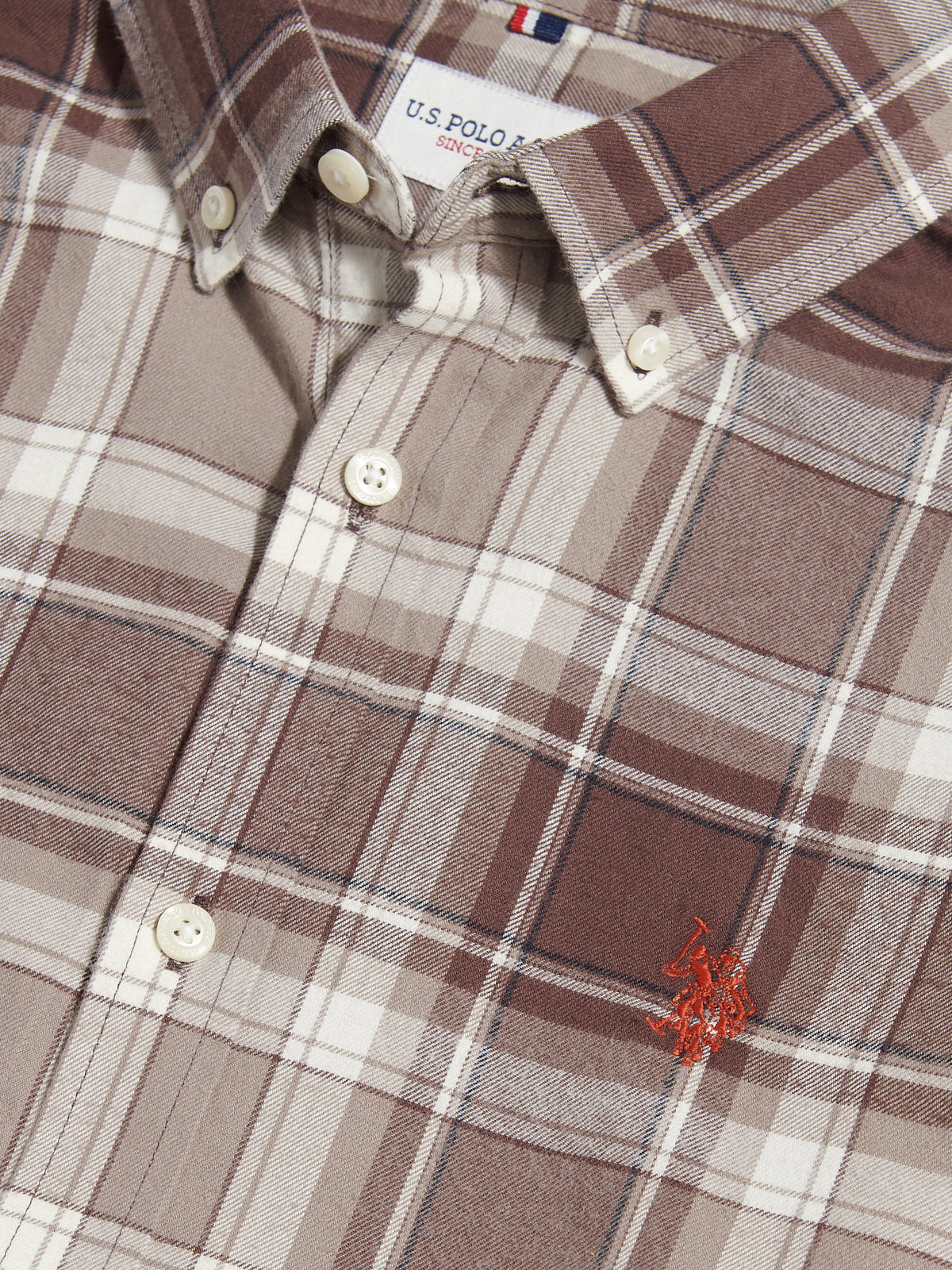 Mens Check Twill Button-Down Shirt Bracken