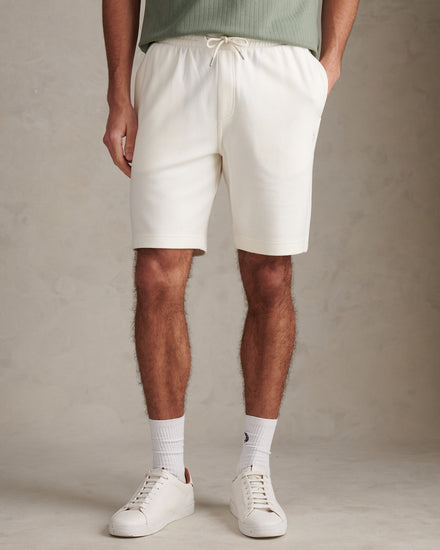 Mens Twill Texture Jersey Short Whisper White