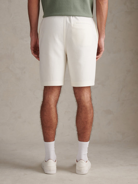 Mens Twill Texture Jersey Short Whisper White