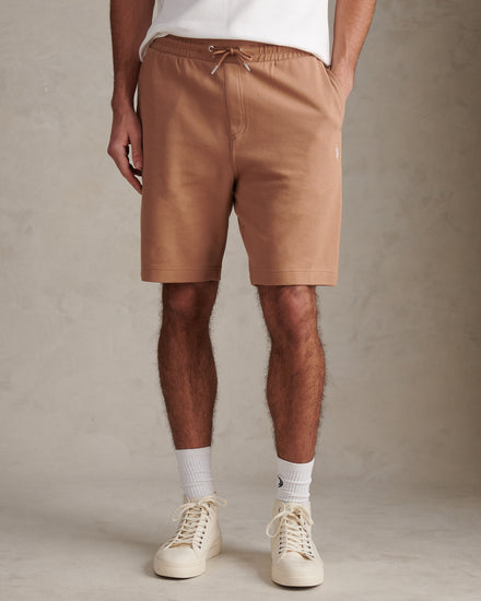 Mens Twill Texture Jersey Short Burro
