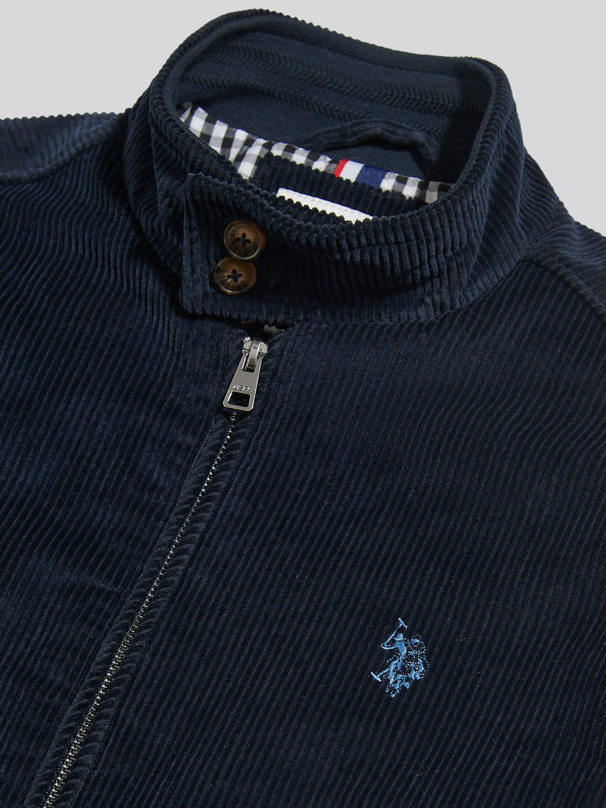 Mens Corduroy Harrington Jacket Dark Sapphire Navy / Moonlight Blue DHM
