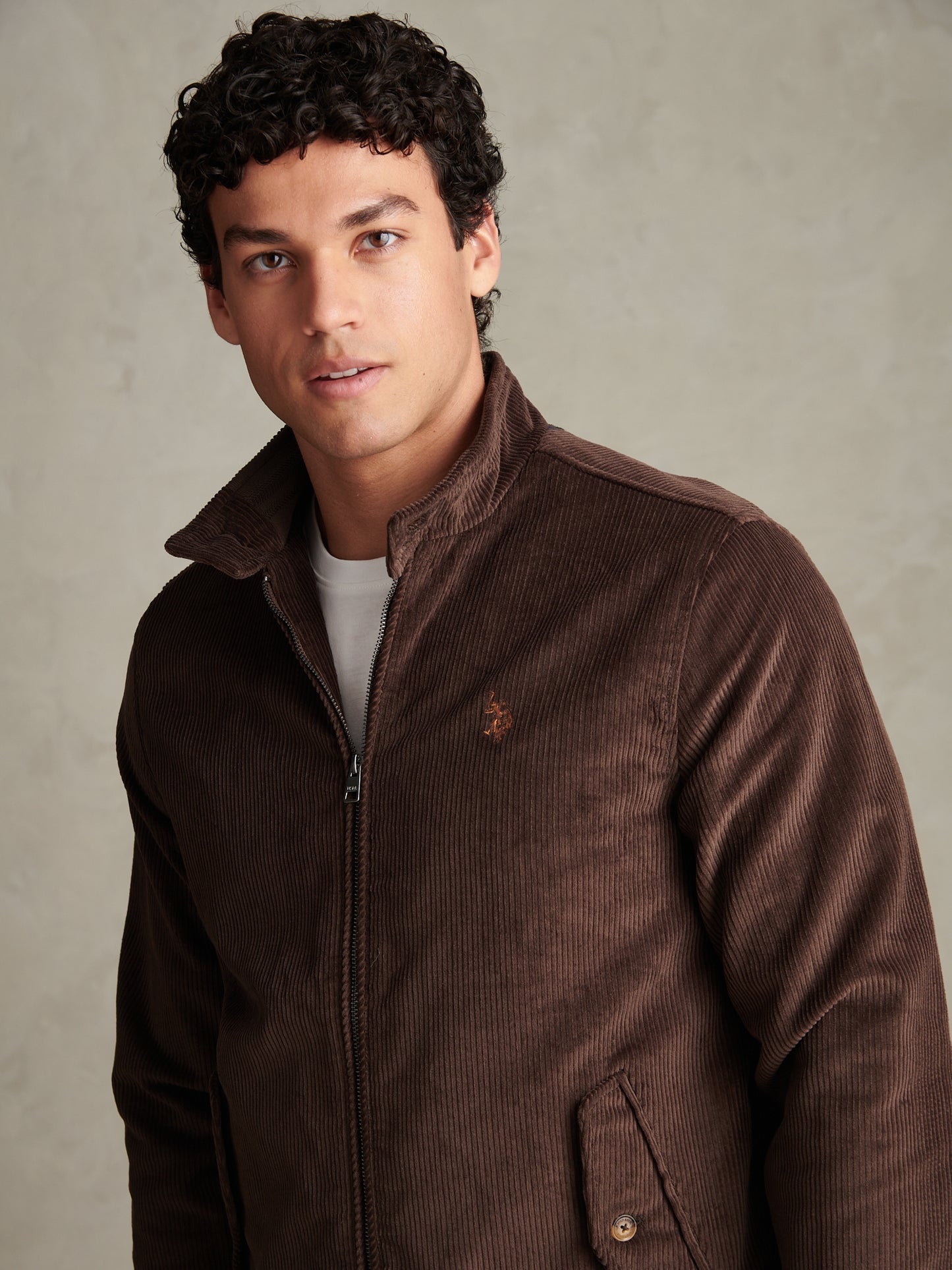 Mens Corduroy Harrington Jacket Bracken