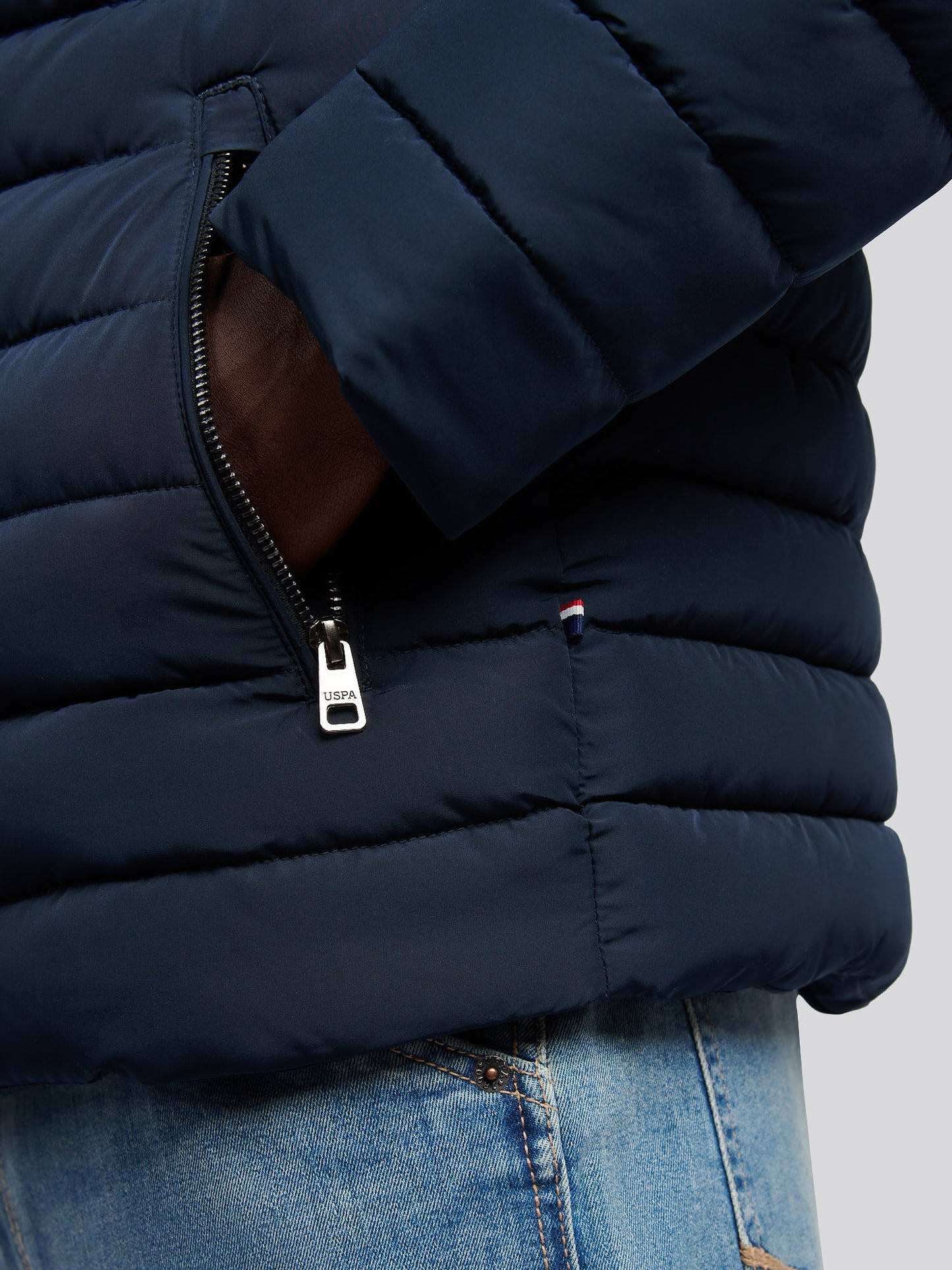 Mens Lightweight Quilted Collared Jacket in Dark Sapphire Navy