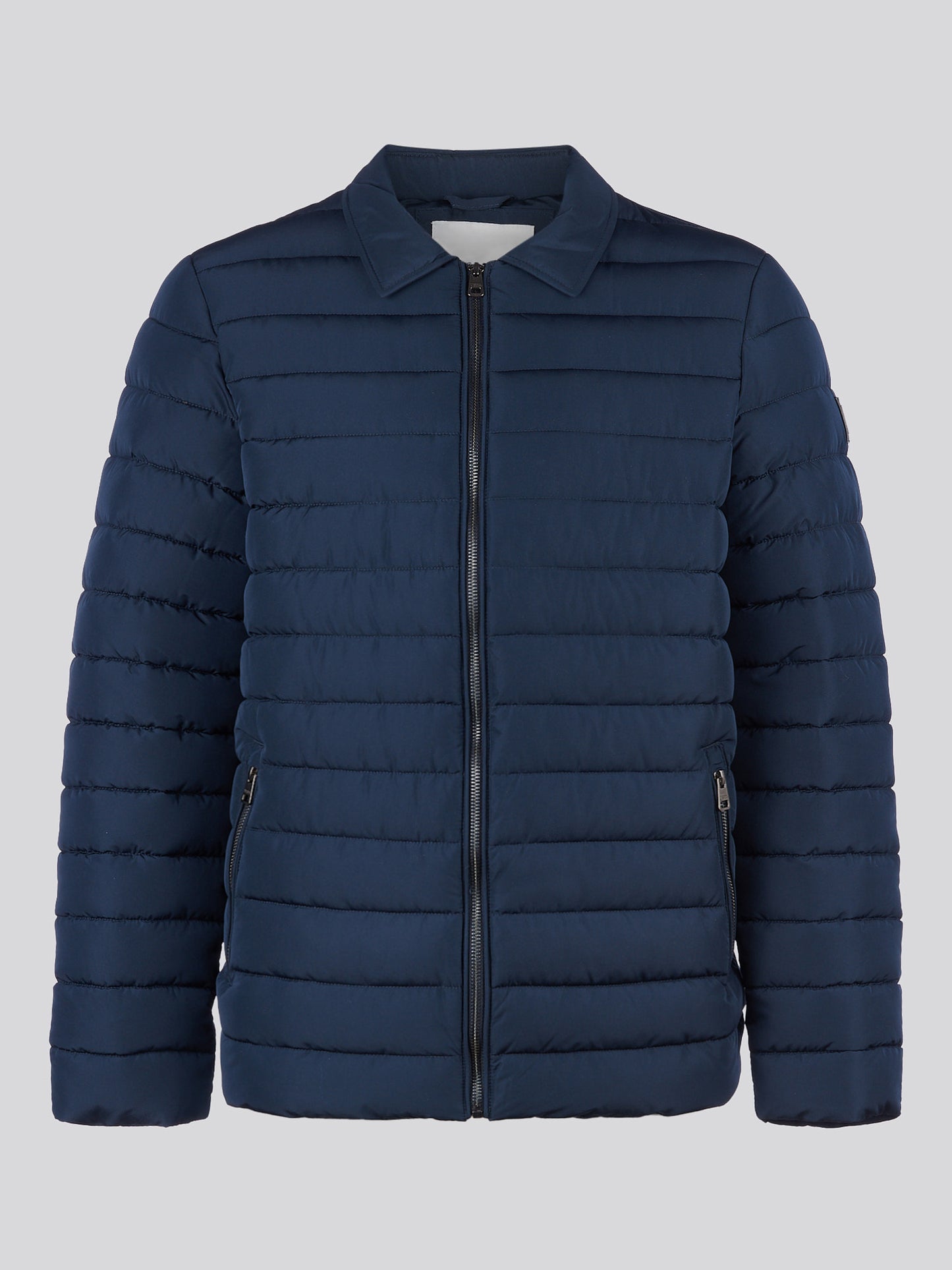 Mens Lightweight Quilted Collared Jacket in Dark Sapphire Navy