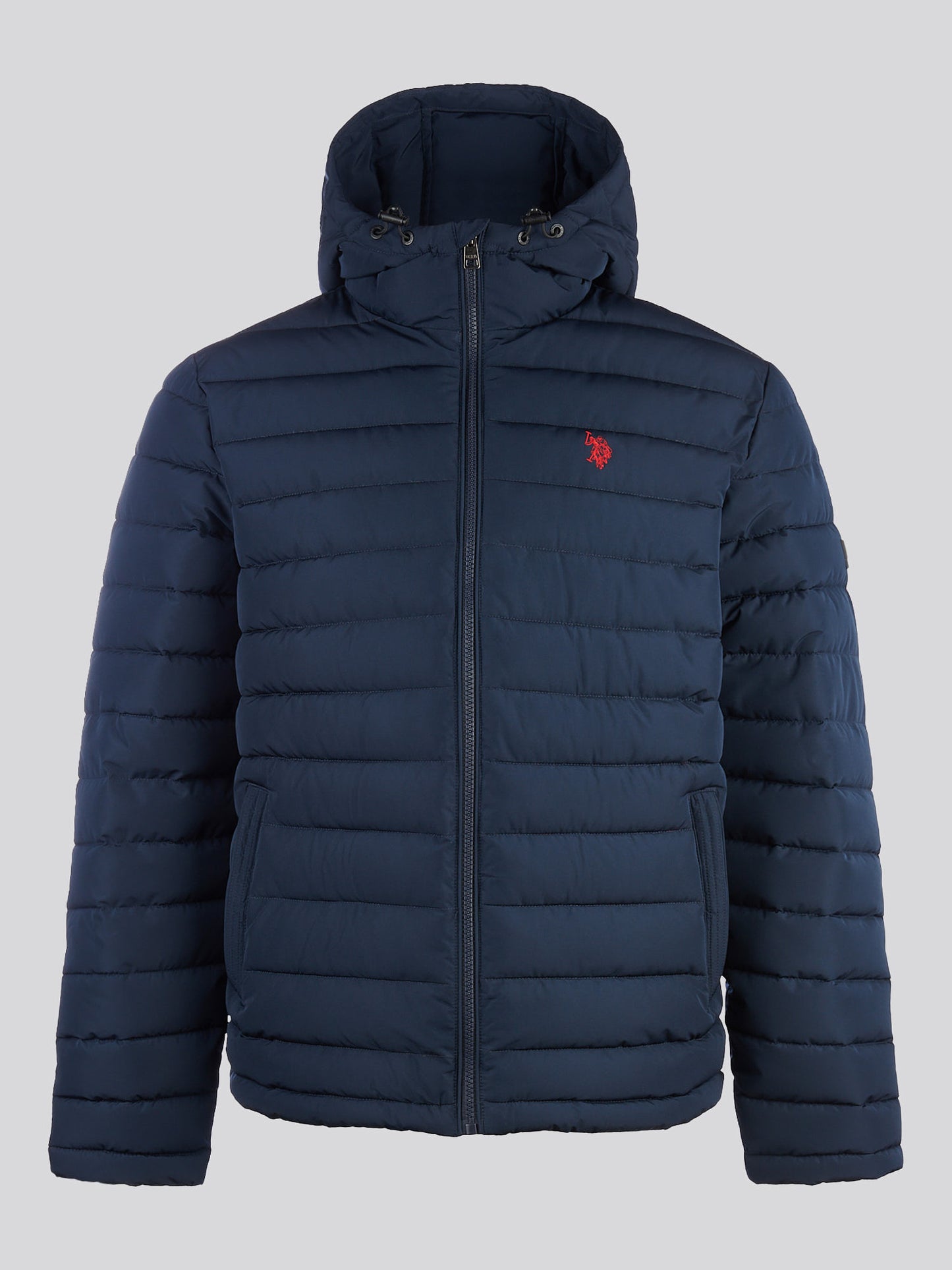 Mens Lightweight Quilt Hooded Puffer in Dark Sapphire Navy