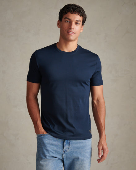 Mens Premium Supima Cotton T-Shirt Dark Sapphire Navy