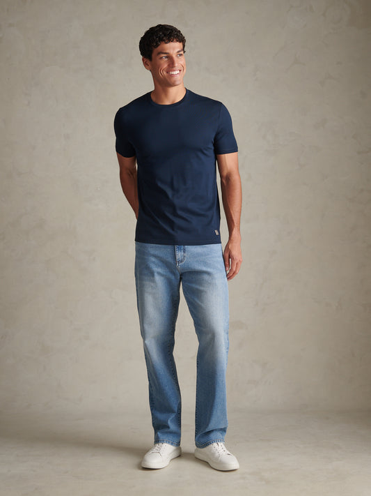 Mens Premium Supima Cotton T-Shirt Dark Sapphire Navy
