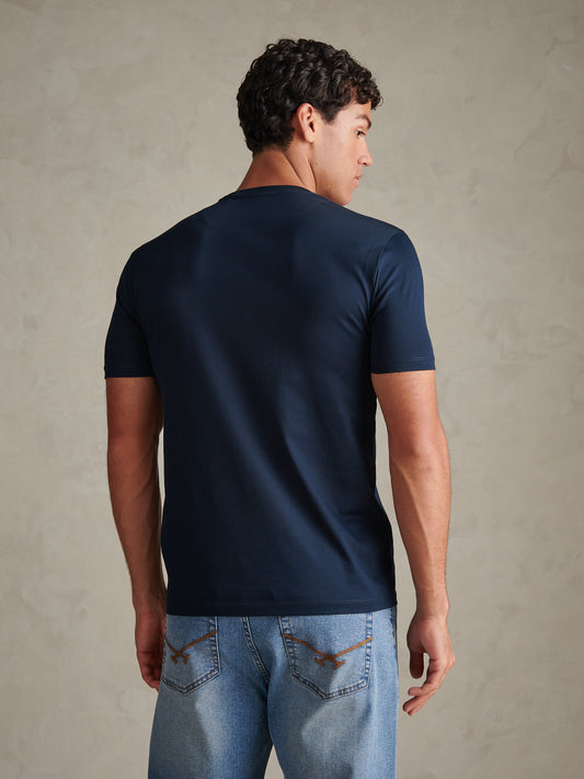 Mens Premium Supima Cotton T-Shirt Dark Sapphire Navy
