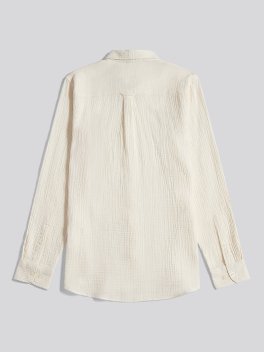 Mens Double Cloth Shirt Whisper White