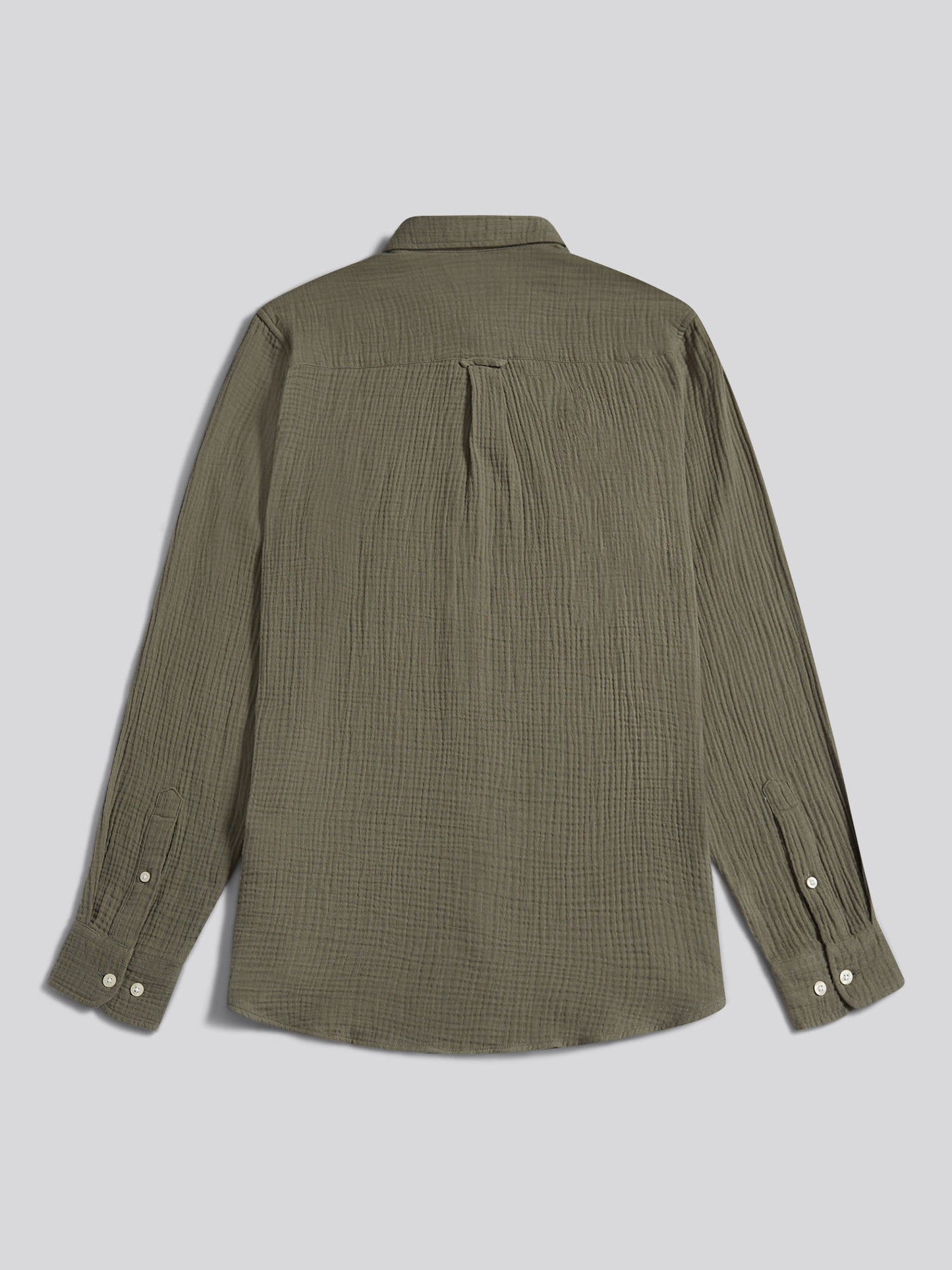 Mens Double Cloth Shirt Mulled Basil